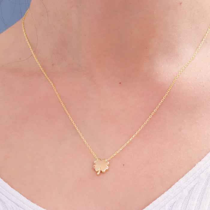 Gold Filled Four Leaf Clover Necklace