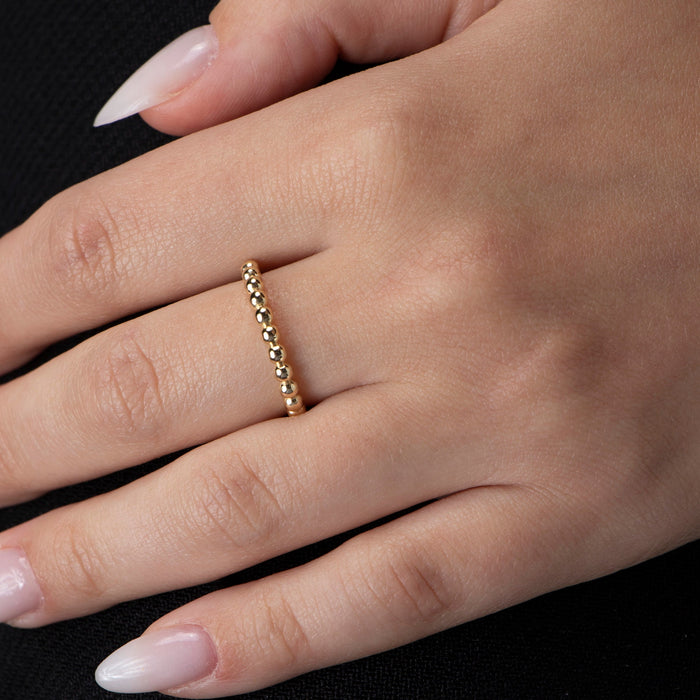 Dainty Beaded Fidget Ring