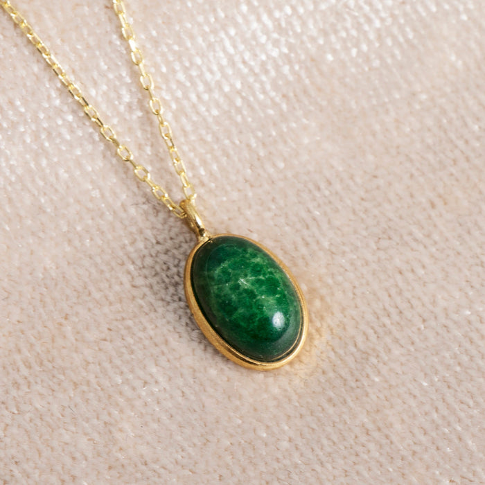 Dainty Jade & Turquoise Necklace