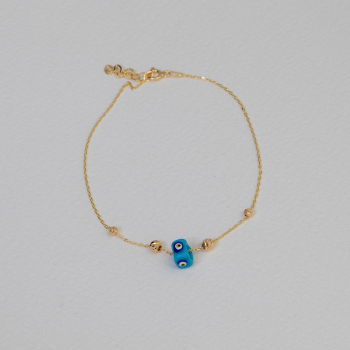 Gold Evil Eye Anklet