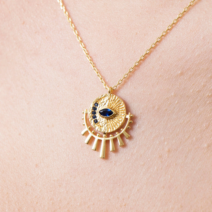 Evil Eye Sunburst Necklace