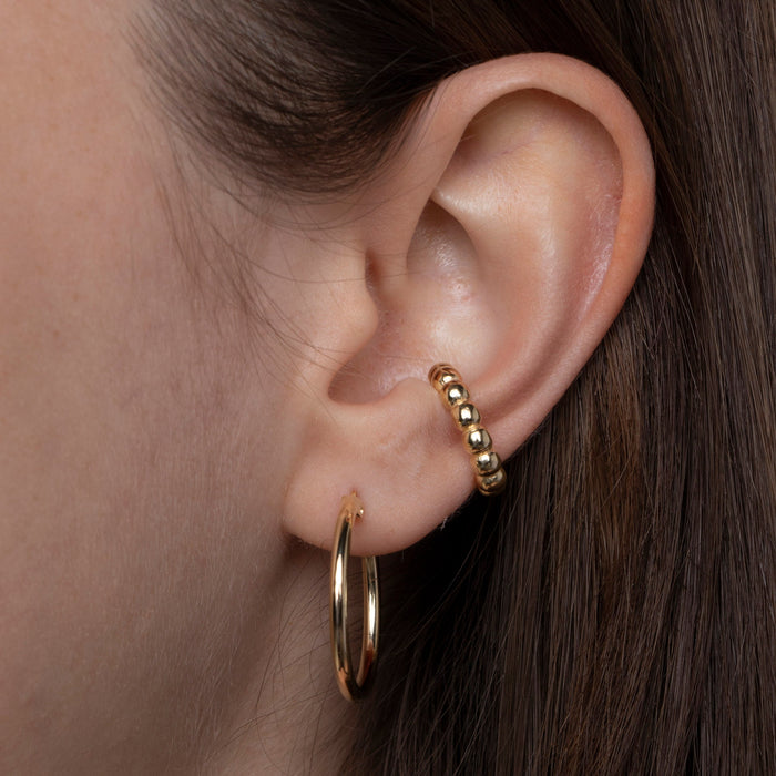 Beaded 14k Gold Ear Cuff