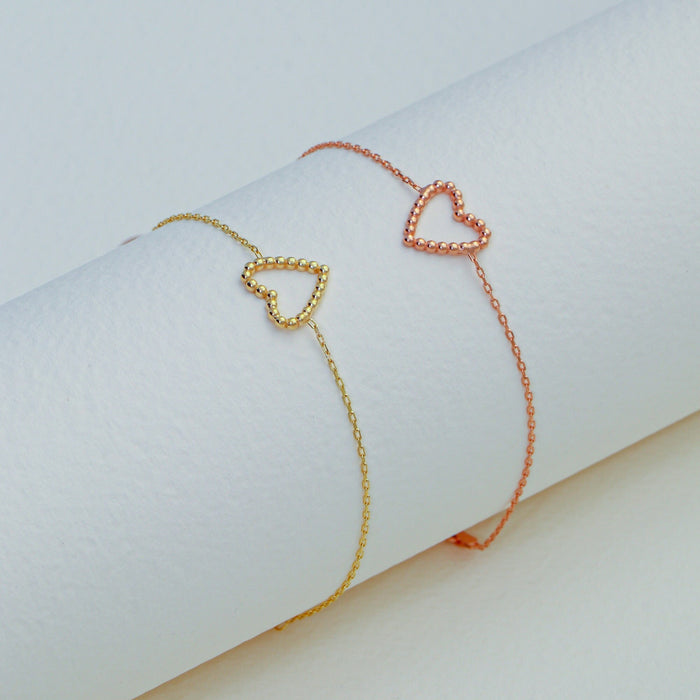 Delicate Gold Heart Bracelet