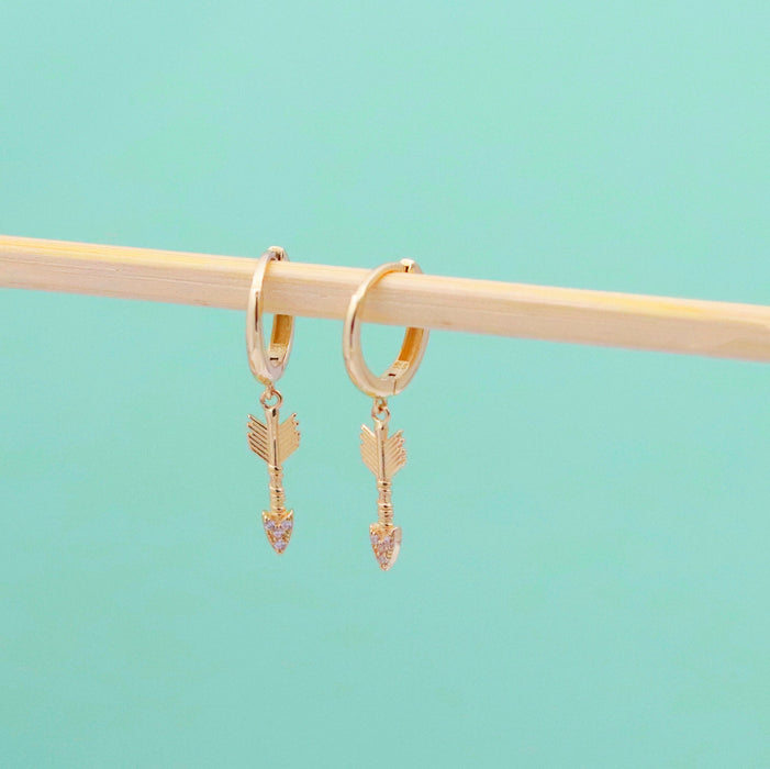 14K Solid Gold Huggie Hoop Earrings