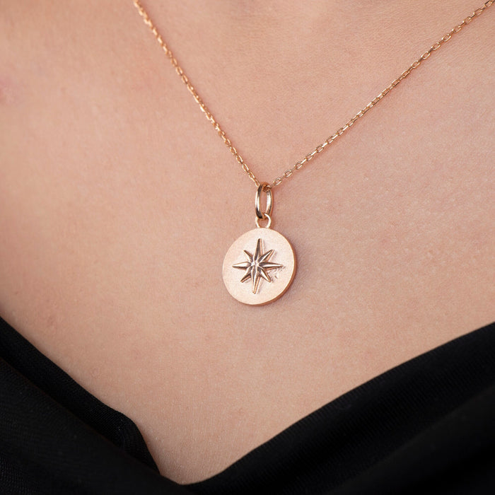 Gold Starburst Coin Necklace