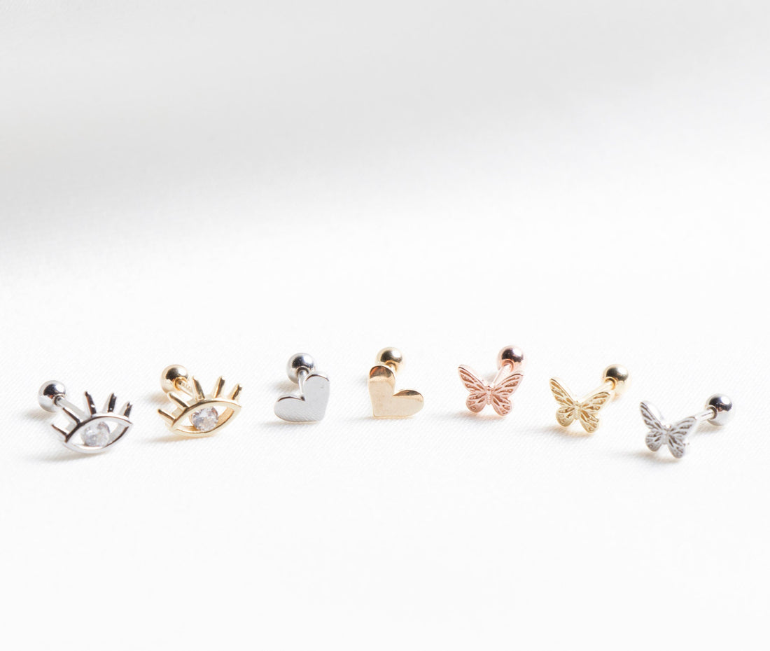 Gold Piercing Earrings