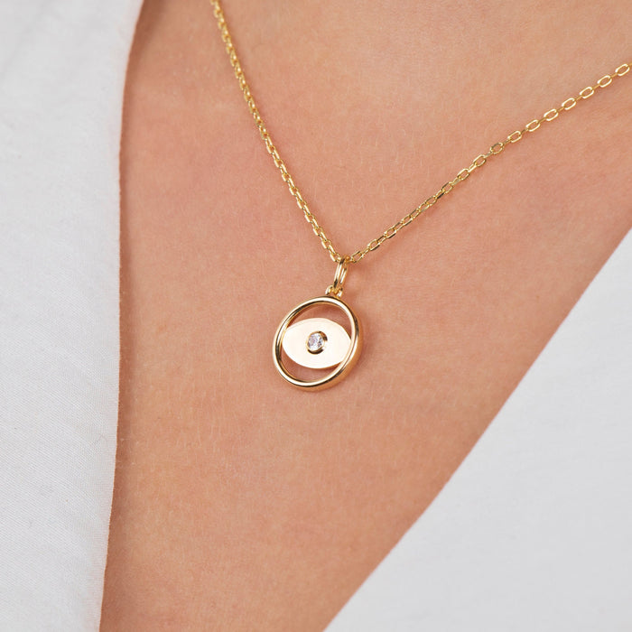 Gold Evil Eye Necklace