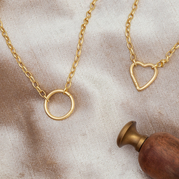 Chunky Gold Carabiner Lock Necklace
