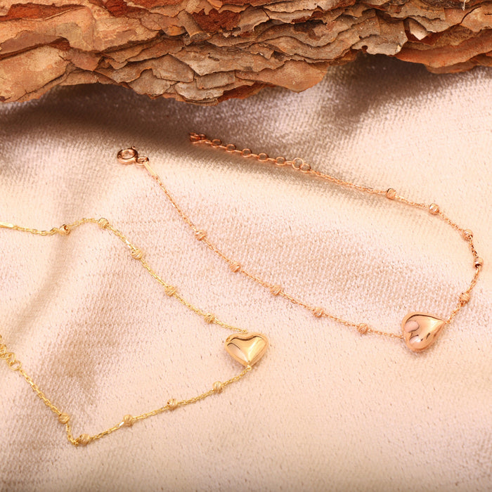 Delicate Gold Heart Bracelet