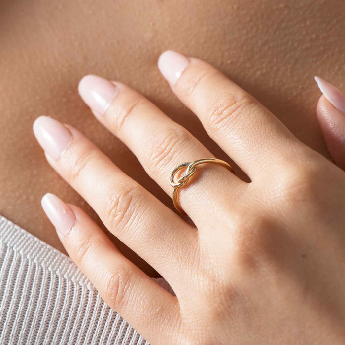14k Gold Love Knot Ring