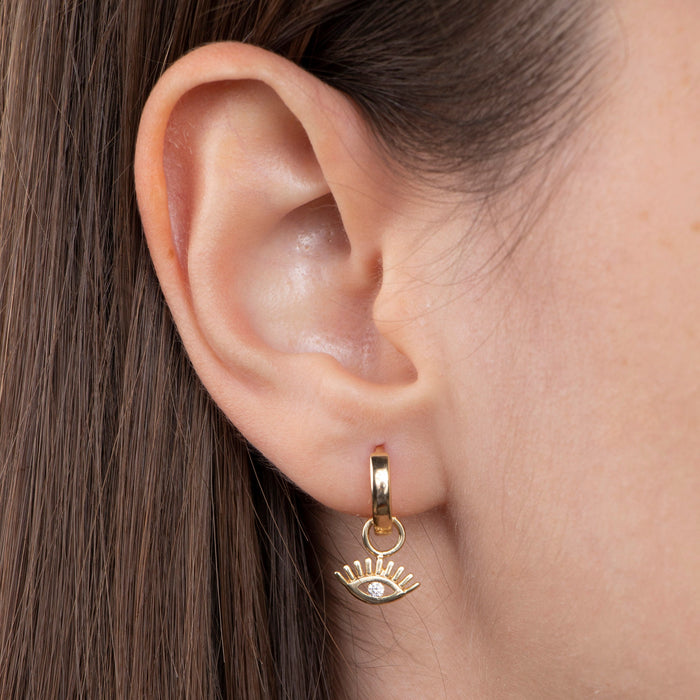 Evil Eye Huggie Hoop Earrings