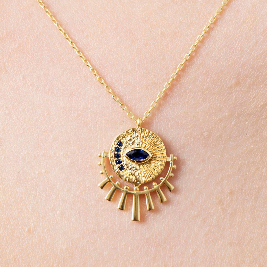 Evil Eye Sunburst Necklace
