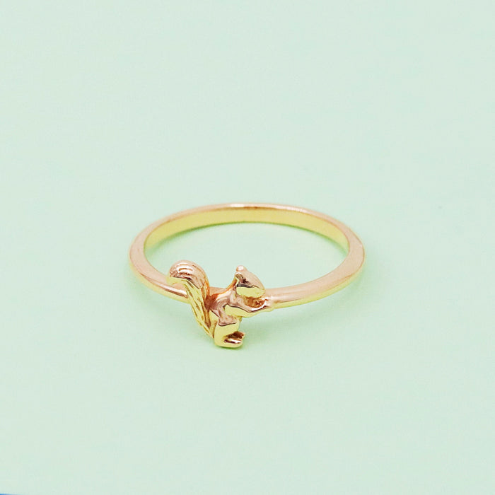 14k Gold Squirrel Ring