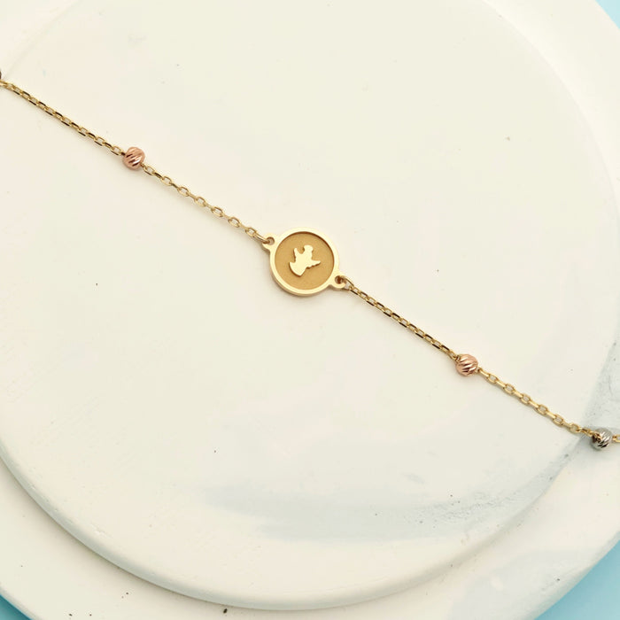 14k Gold Guardian Angel Bracelet