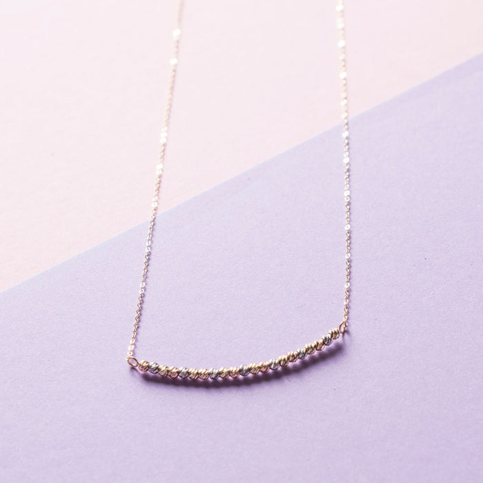 Elegant 14k Solid Gold Bar Necklace