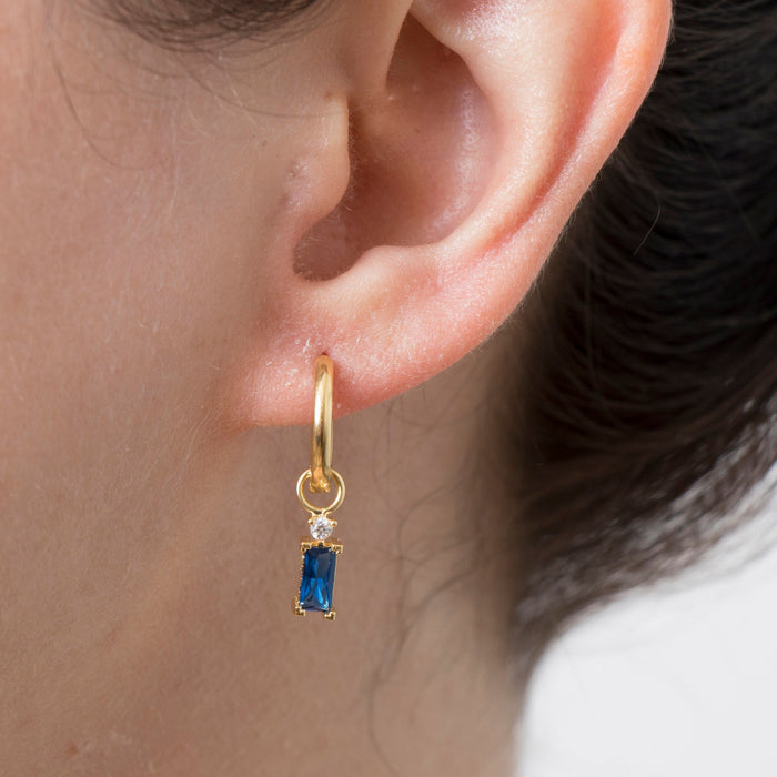 Personalized Birthstone Huggie Hoop Earrings
