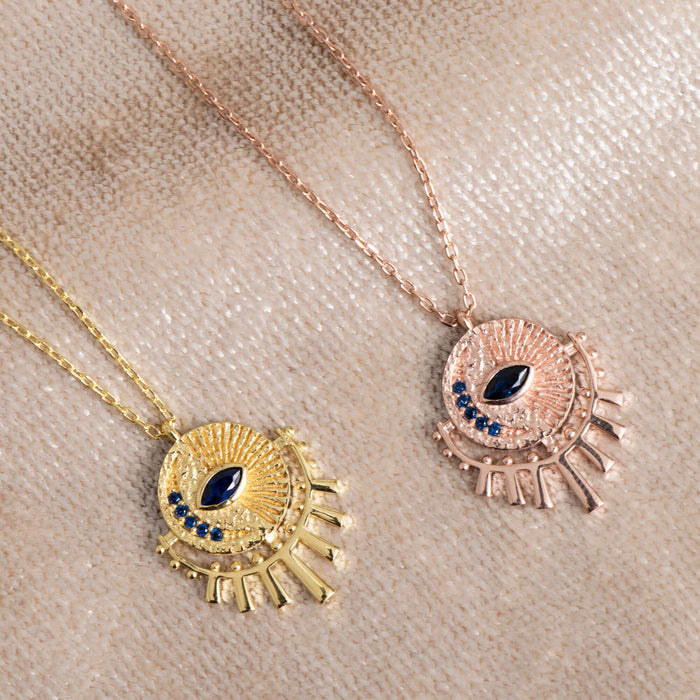 Evil Eye Sunburst Necklace