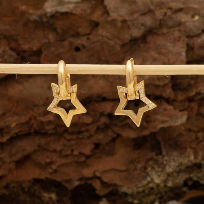 Star Hoop Earrings