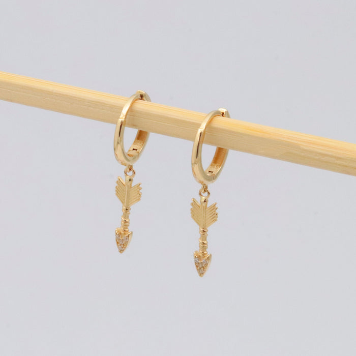 14K Solid Gold Huggie Hoop Earrings
