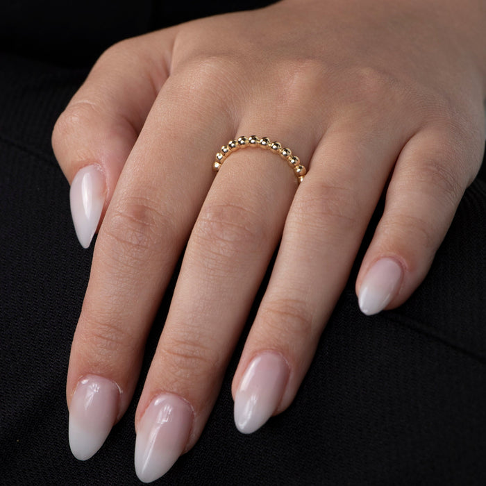 Dainty Beaded Fidget Ring