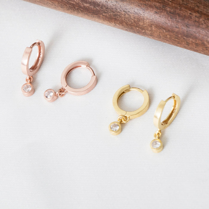 Gold Huggie Hoop Earrings
