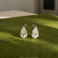 Pear Cut CZ Huggie Earrings