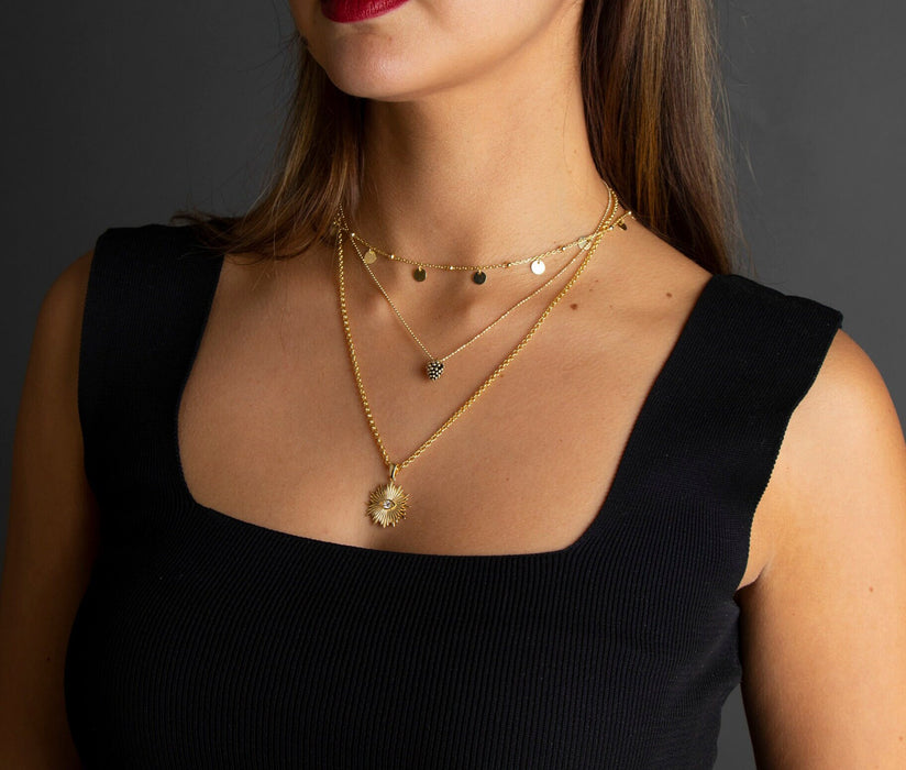 Handmade Gold Cone Necklace