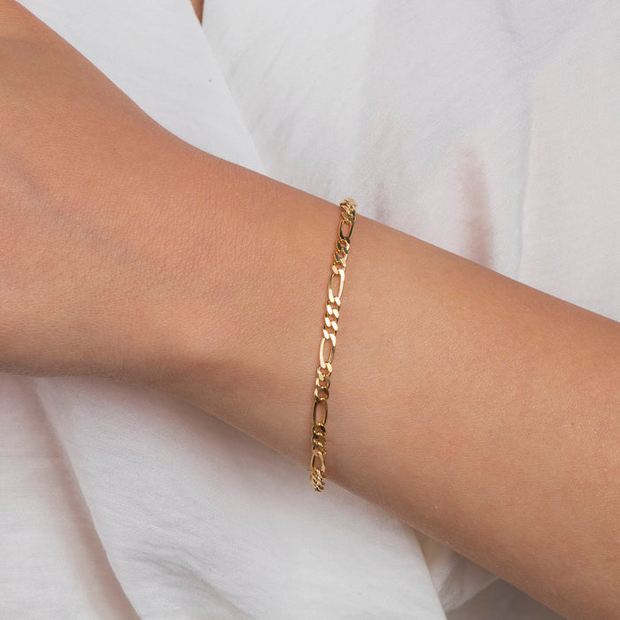 14k Gold Vermeil Figaro Bracelet