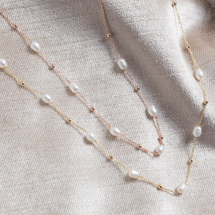 Gold Vermeil Freshwater Pearl Necklace