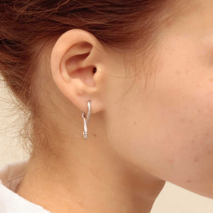 14K Solid Gold Infinity Hoop Earrings