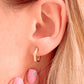 Hexagon Huggie Hoop Earrings