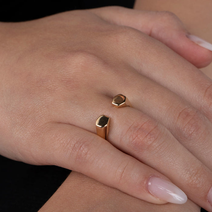Gold Vermeil Hexagon Ring