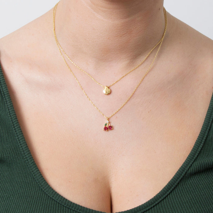 Dainty Cherry Pendant Necklace