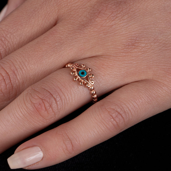 Gold Evil Eye Ring