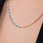 Turquoise & Gold Chain Necklace