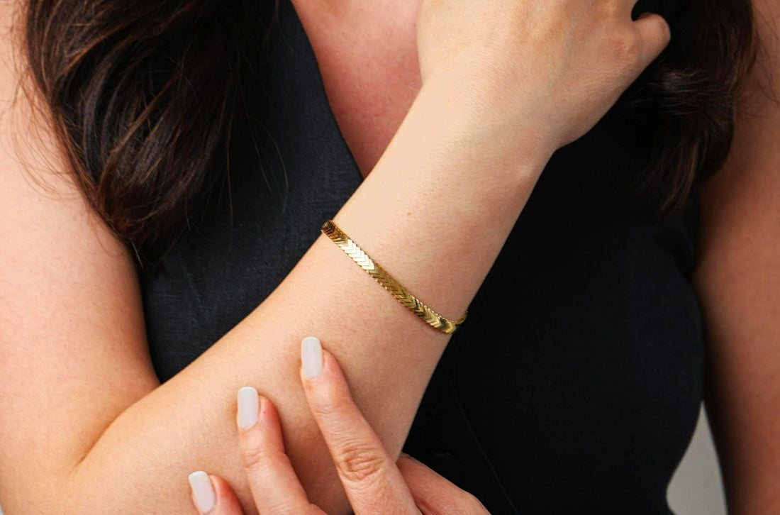Gold Chevron Bracelet