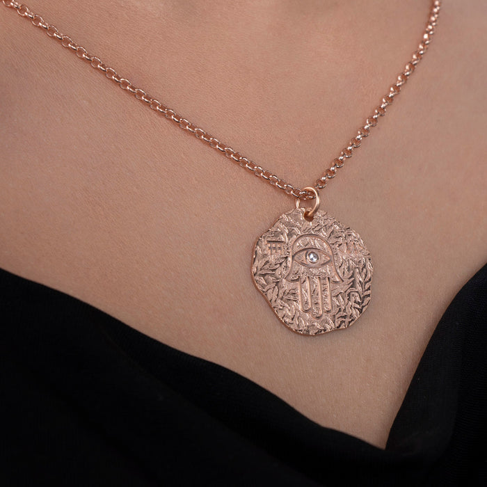 Gold Filled Hamsa Hand Necklace