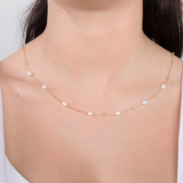 Gold Vermeil Freshwater Pearl Necklace
