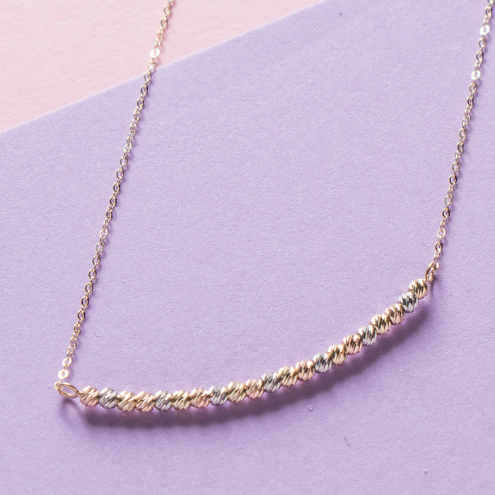 Elegant 14k Solid Gold Bar Necklace