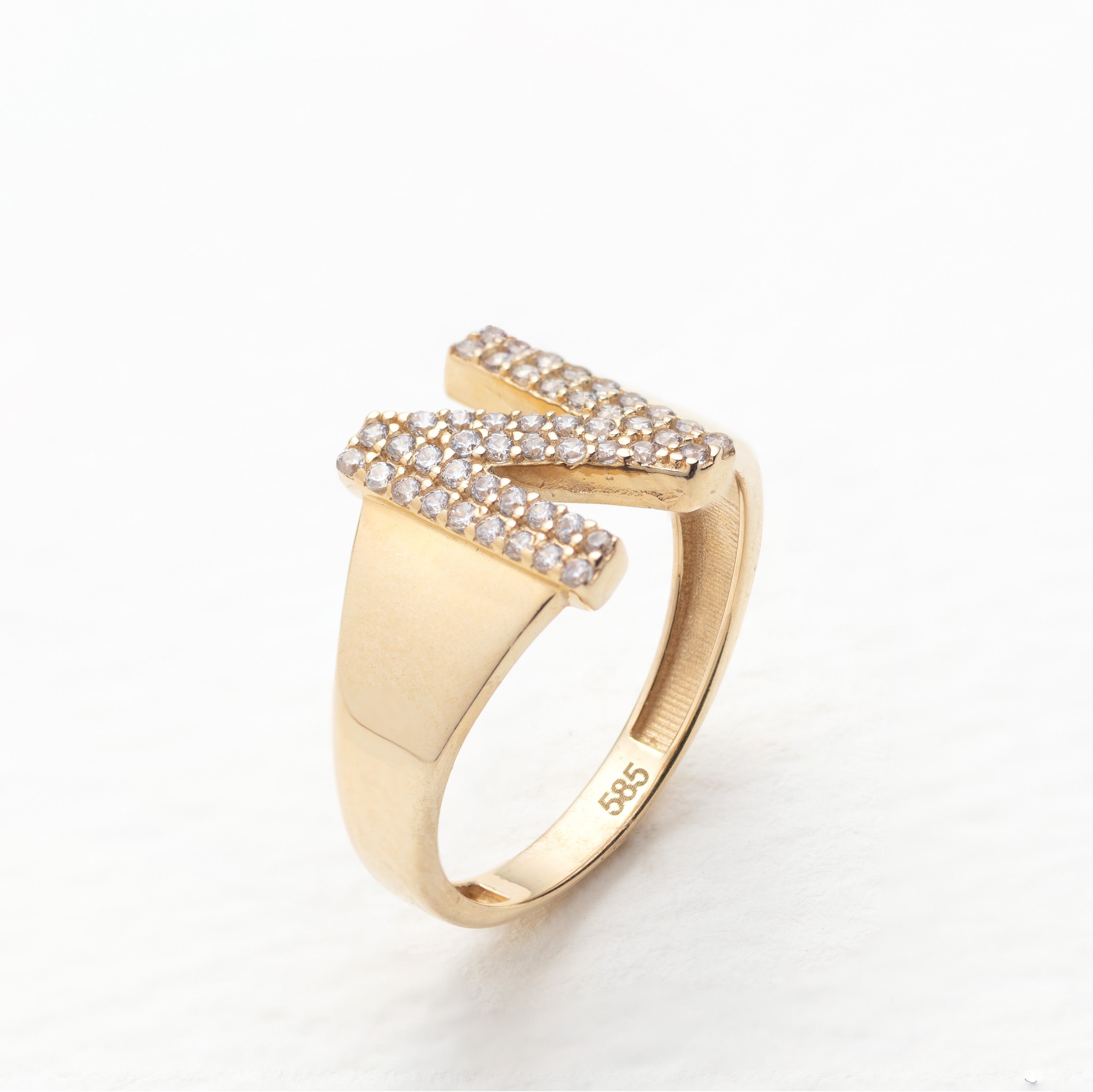 Personalized 14k Solid Gold Initial Ring – Atelier Kheops