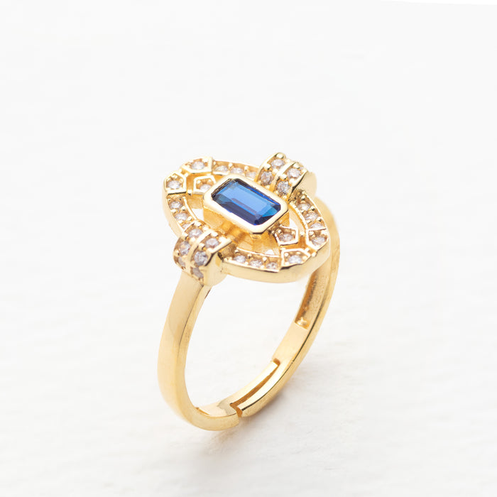 Oval Gemstone Halo Ring