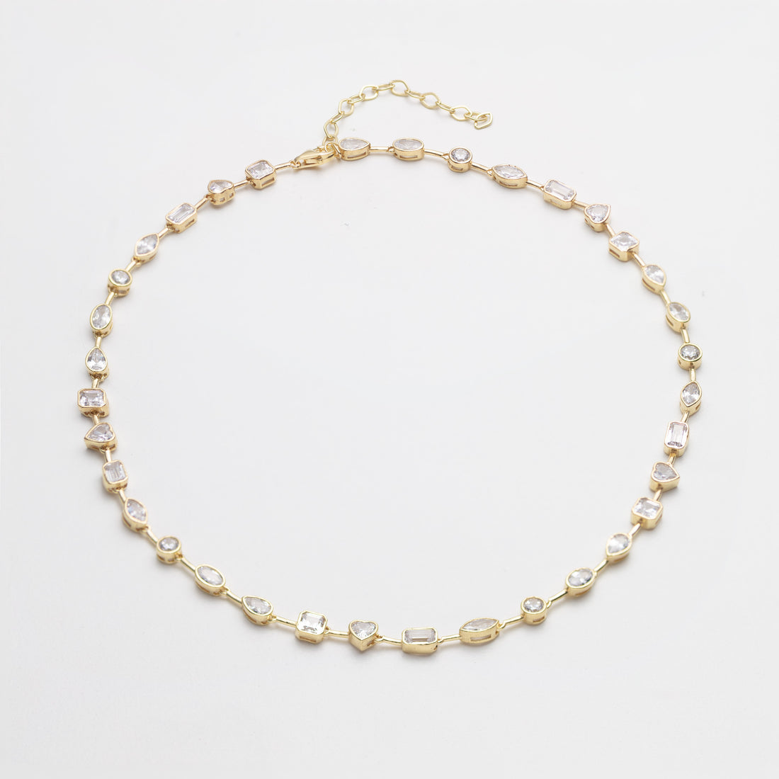 Bezel Set Crystal Necklace