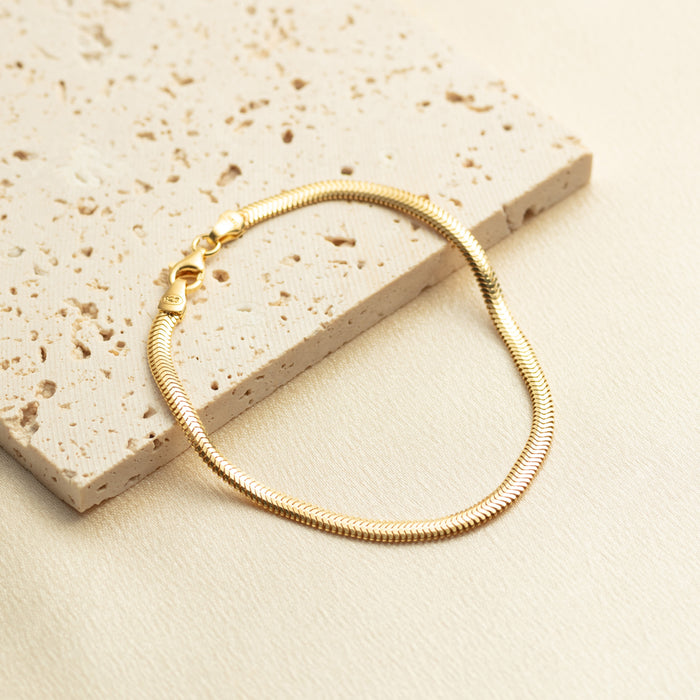 Gold Herringbone Bracelet