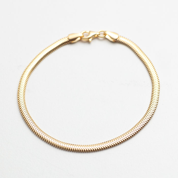 Gold Herringbone Bracelet