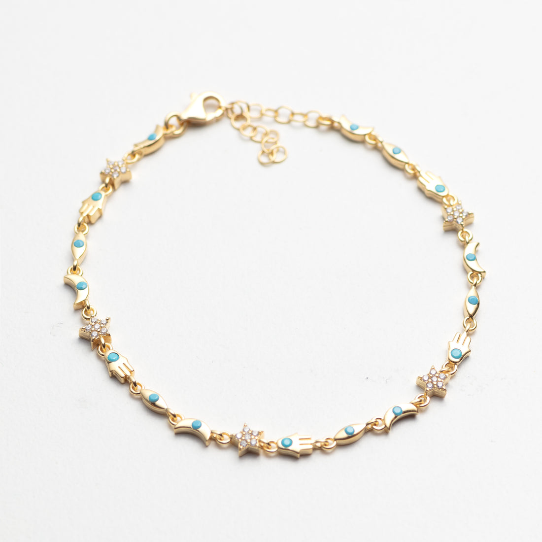 Hamsa and Star Bracelet