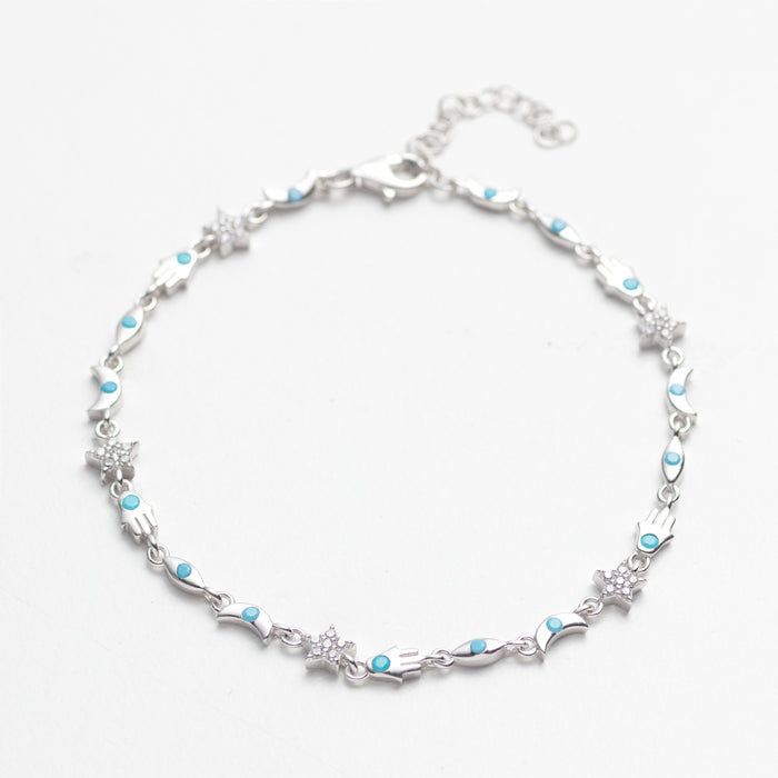 Hamsa and Star Bracelet