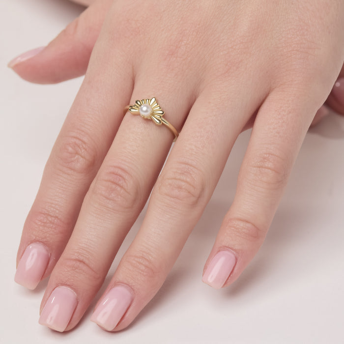 Sunburst Pearl Ring