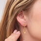 Textured Open-Loop Drop Earrings