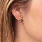 Gold Flower Loop Stud