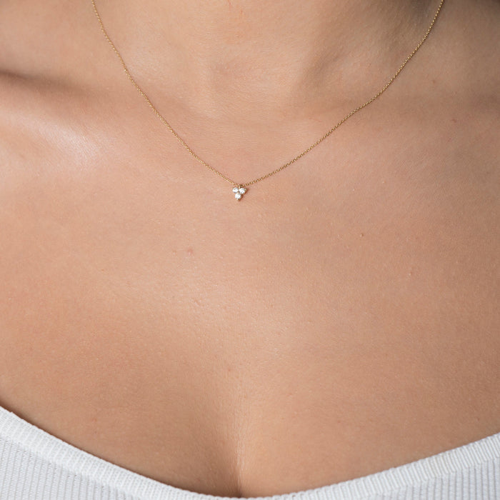 14K Solid Gold Trio Necklace